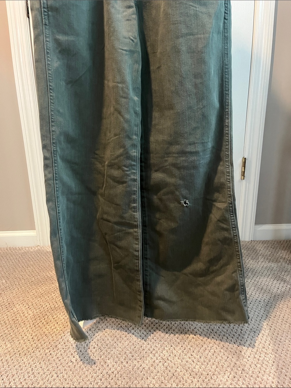 aerie Olive Green Wide-Leg Overalls - Picture 5 of 6